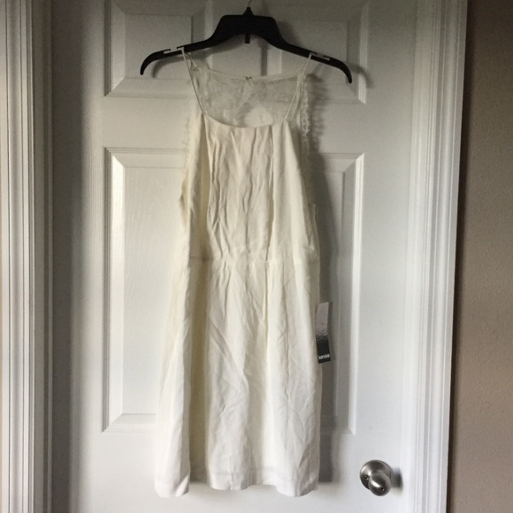 New Lace Back Textured Crepe Dress by Kensie - Picture 7 of 8